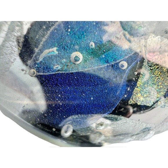 Vintage Art Glass Paperweight Signed By Roger Vines /2000/Rare / Tranquil Waters - Picture 9 of 16